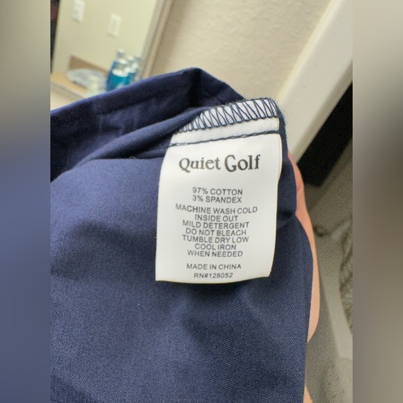 NWT Quiet Golf men’s Golf shorts Navy Blue With partial elastic waist drawstring - Picture 12 of 13